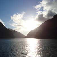 Sunsetting on the Doubtful Sound Cruise