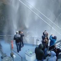 Up close and personal with a waterfall in Milford Sound