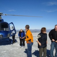 Atop local Galcier after scenic flight