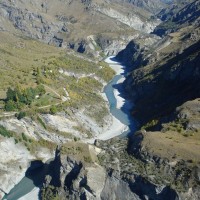 Skippers Canyon from the air.