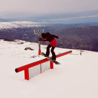 Alex shredding in the park at Cardrona!