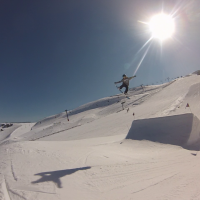 Sending it on the kickers at Cardrona!