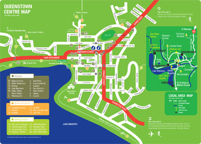 tourist map of queenstown